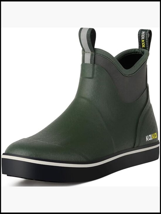 Waterproof Rain Boots Men\'s Deck Boots High Traction Rubber Pull-On Ankle main image 5